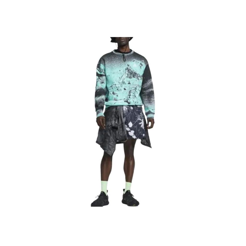 Nike All-Over Print Fitted Mid-Rise Drawstring Sports Shorts Men Shorts Black DV9546-010