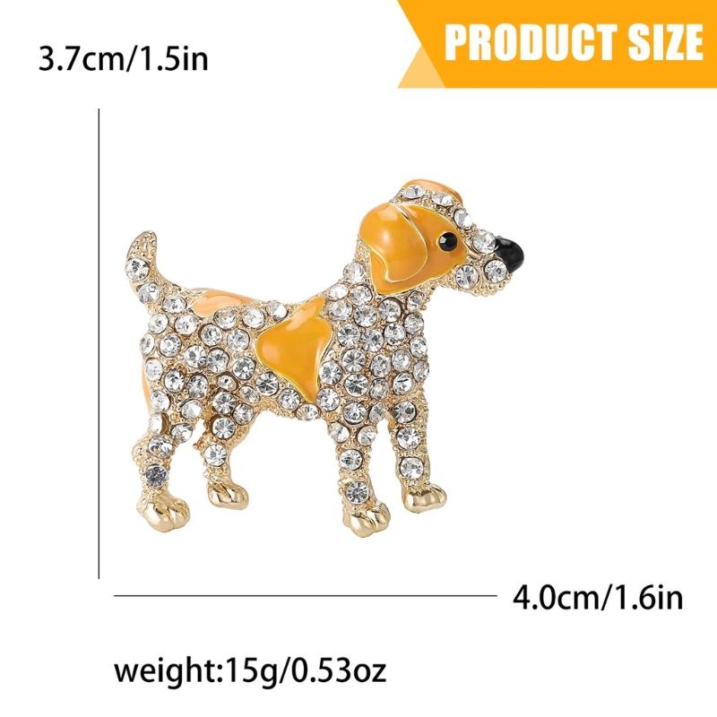 Fashion Dog Brooch Fun Animal Pin Unique Alloy Brooch Animal Shape Bagde Perfect for Everyday Wear or Special Occasions
