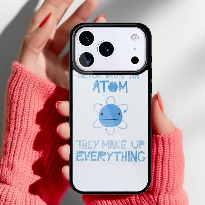 Atom Chemistry Science Phone Case for iPhone 17 16 15 14 13 Pro Max Back Cover for 12 11 Pro Coque