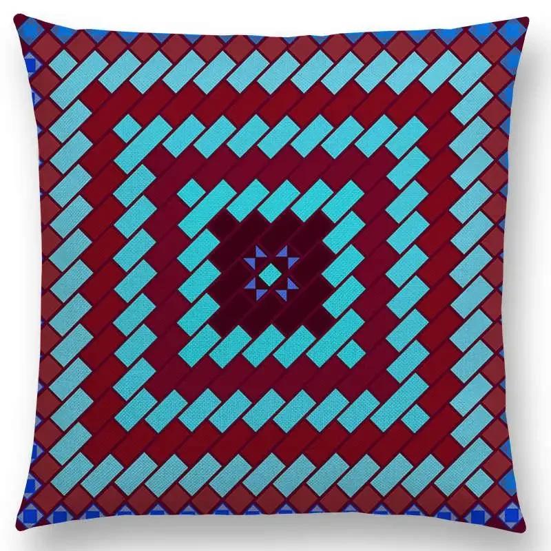 Newest African Animal Symbol Block Pillow Case Boho Geometric Floral Pattern Paisley Mandela Flowers Cushion Cover
