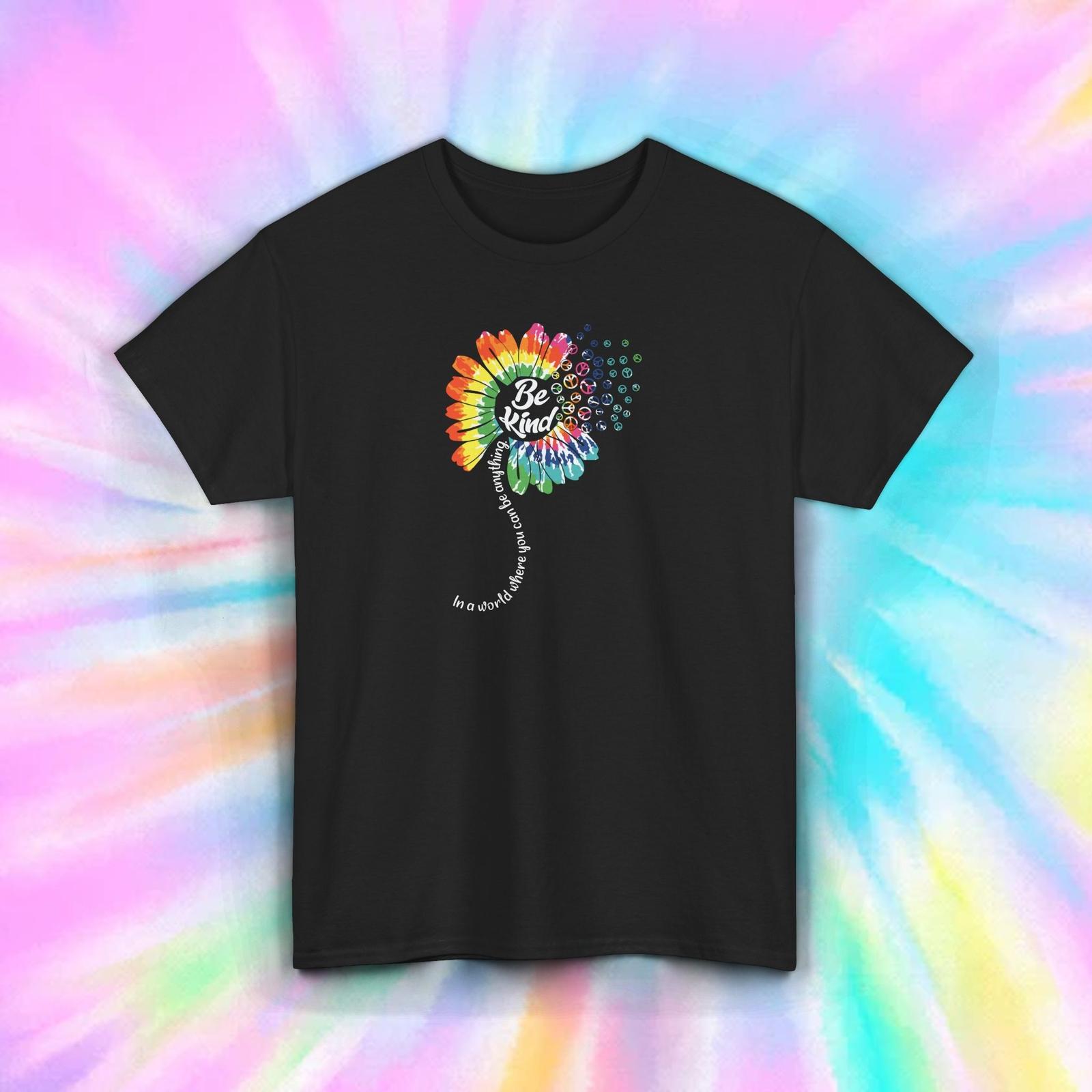 Be Kind Sunflower Rainbow Inspirational Positive Vibes T-Shirt S-5XL XXL