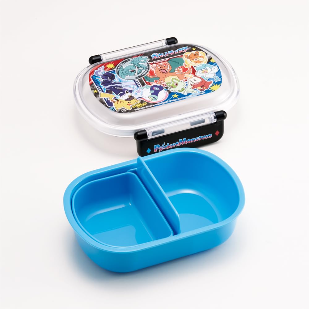 Skater Lunch 1 with Fluffy Meal Made In Kids' Box, Tier, 360ml, Inner, Dome-Shaped, Container, Antibacterial, Japan, Pokémon 24, Pokémon (QAF2BAAG-A)
