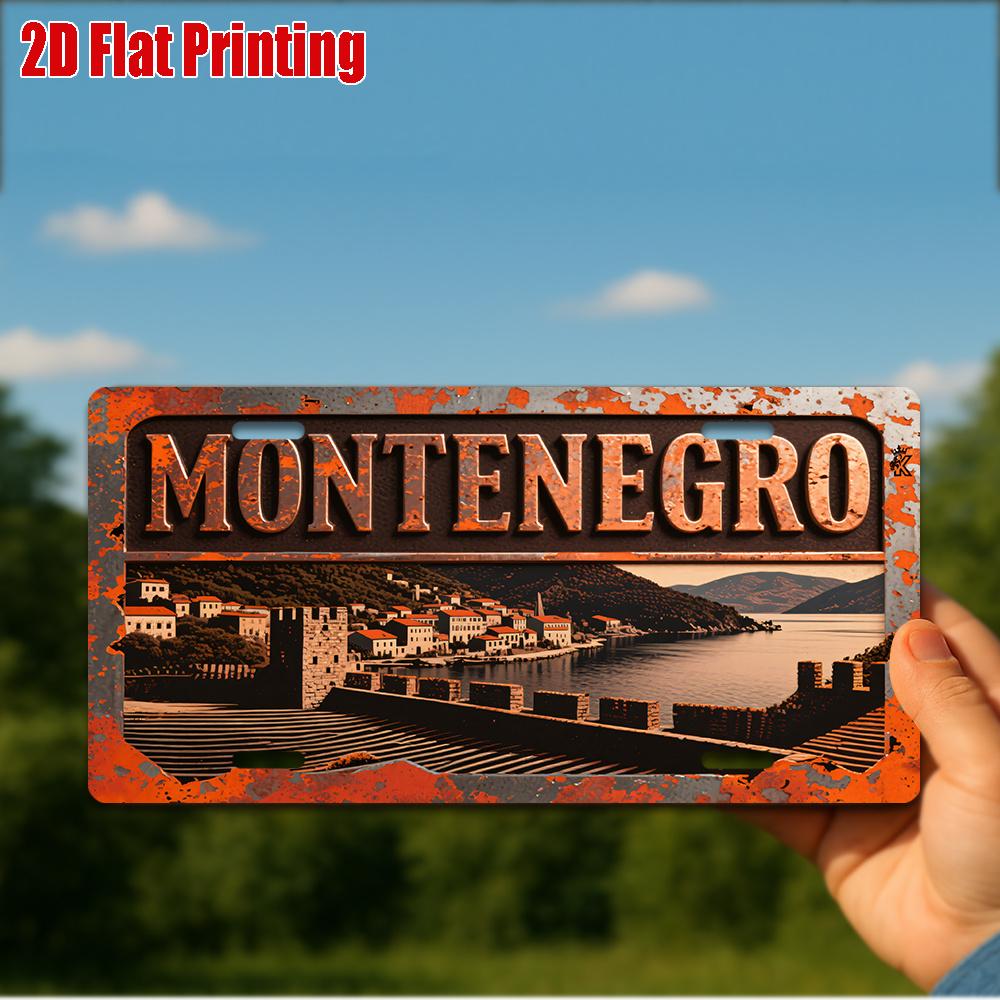 

D Flatpc Vintage Metal Sign Only for decoration Outdoor Wall Art (cm cm) MONTENEGRO Aluminum Sign 15x30cm(5.9x7.8inch)