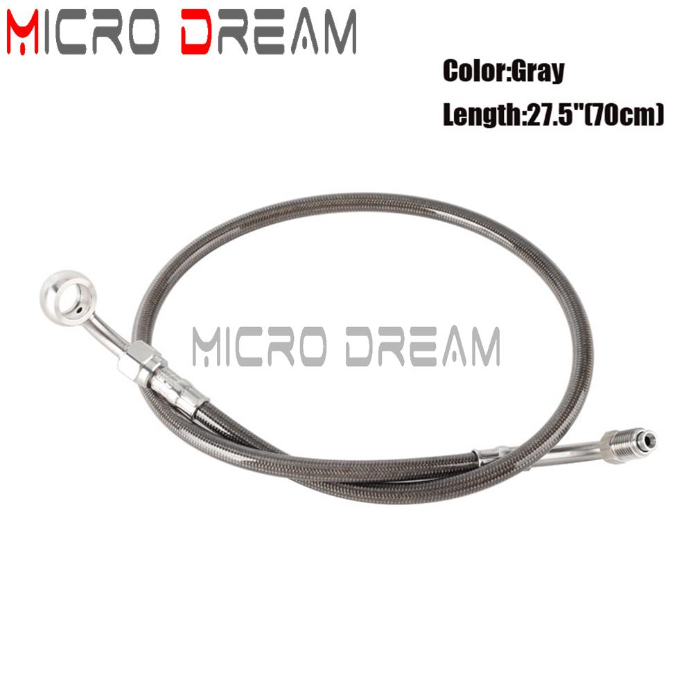 60/70/75cm Braided Brake Pipe Line Cable Oil Hose Tube For Harley Softail Slim Street Bob Low Rider S ST Deluxe 18-23 FLHC FLFB
