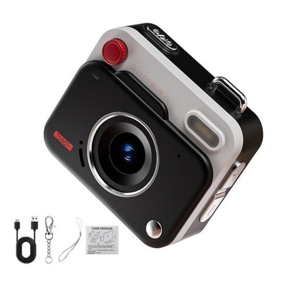 

Mini Digital Camera with 1.77-in IPS Screen 1080P Retro CCD Camera with Lanyard Video Recording чорний