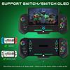 Kabelový ovladač pro OLED Funkce a vibrace RGB a pohodlný úchop se 4 sloty pro karty Switch/Switch - Gyro, Turbo, Ovládání, Osvětlení,