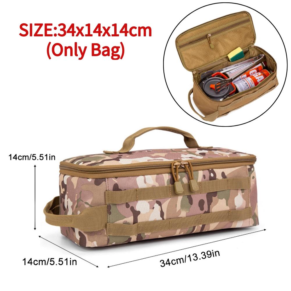 17-7L Taktische Camping-Aufbewahrungstasche Große Kapazität Outdoor Wander-Picknicktasche Kocherbehälter Topf Tragebeutel Kochgeschirr-Organizer