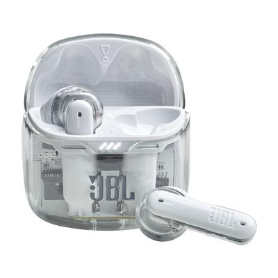 JBL TUNE FLEX GHOST Wireless Bluetooth Earbuds, 2-Way Wear, Noise Cancelling, IPX4, White (JBLTFLEXGWHT)