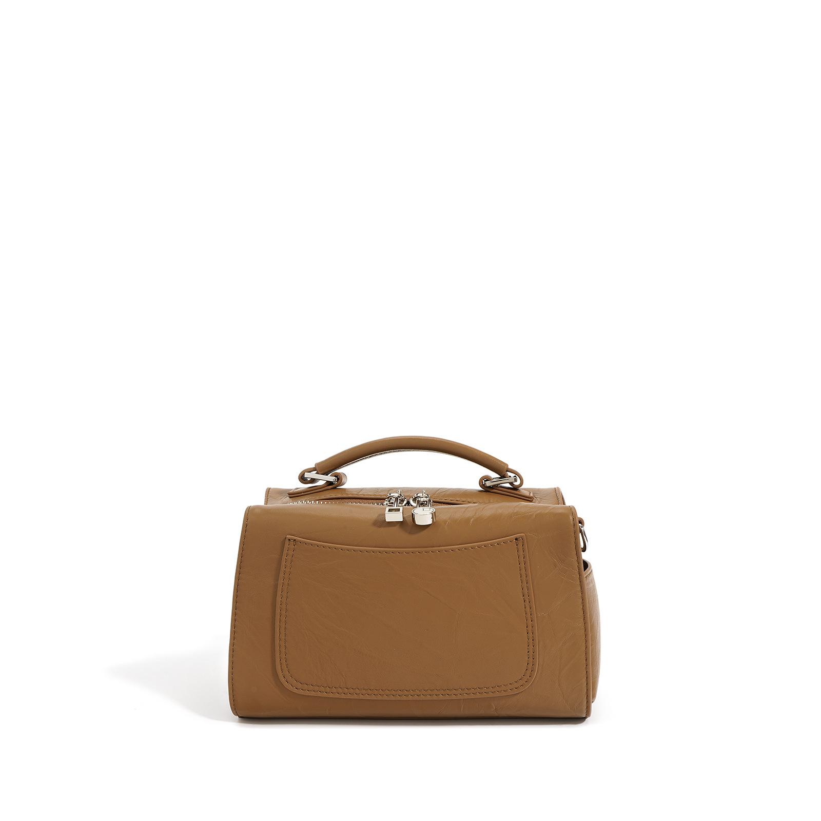 

Универсальная сумка-мессенджер на одно плечо из простой коровьей кожи, нишевый дизайн для通勤