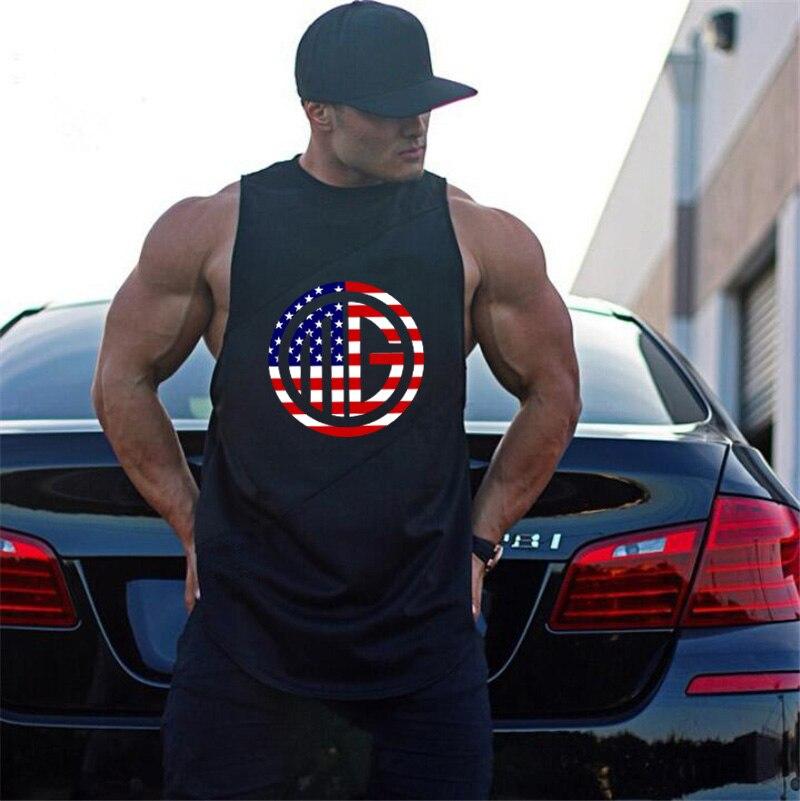 Muscleguys Sports Casual Printing Mens Tank Tops Fashion Bodybuilding Muscle Sleeveless T-shirt  Men's Comfortable Breathable Tranning Vest