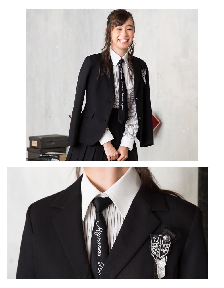 Graduation Ceremony Elementary School Girls Suit Clothes Formal set including jacket skirt tie Noah 165cm [Arisana] Children's (5-piece + + Y-shirt +