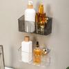 Suction Cup Kitchen Storage Racks Wall Mounted Seasoning Organizer Shower Storage Holder  Bathroom
