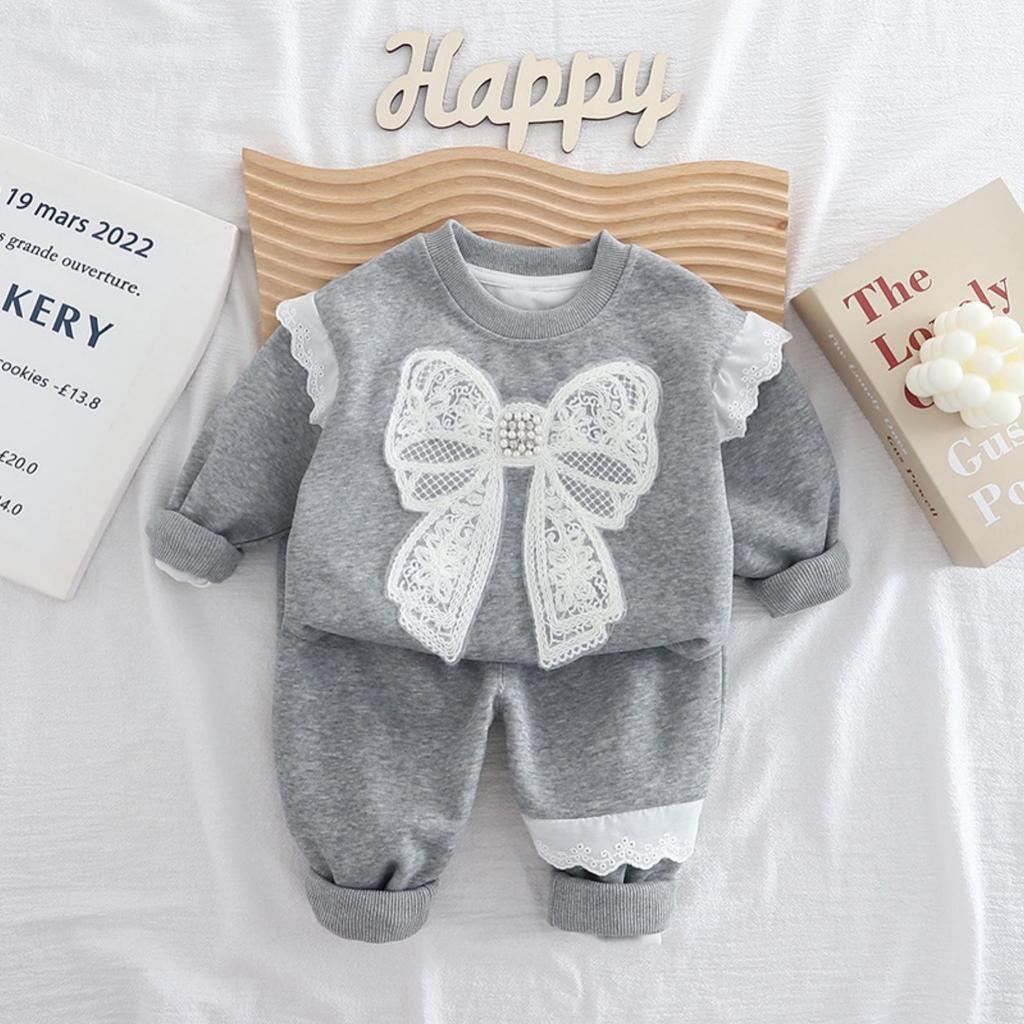 Dětská ležérní souprava s dlouhým rukávem, pohodlné každodenní oblečení