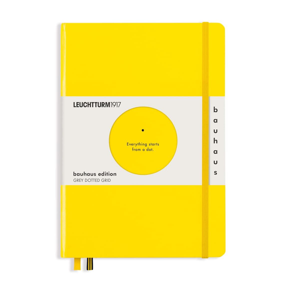 

Leuchtturm Bauhaus Notebook Dot Grid A5 Lemon 359620 Official Import лимон