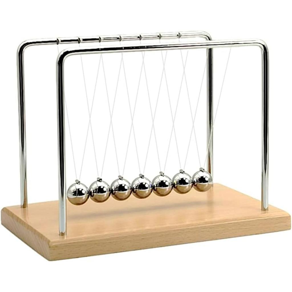 QLKUNLA Culla di Newton Palline di Equilibrio Gadget di Scienza Fisica Decorazione da Scrivania Giocattolo a Movimento Cinetico per Casa e Ufficio