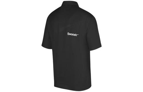 Nike Solid Color Single-Breasted Logo Short Sleeve Shirt