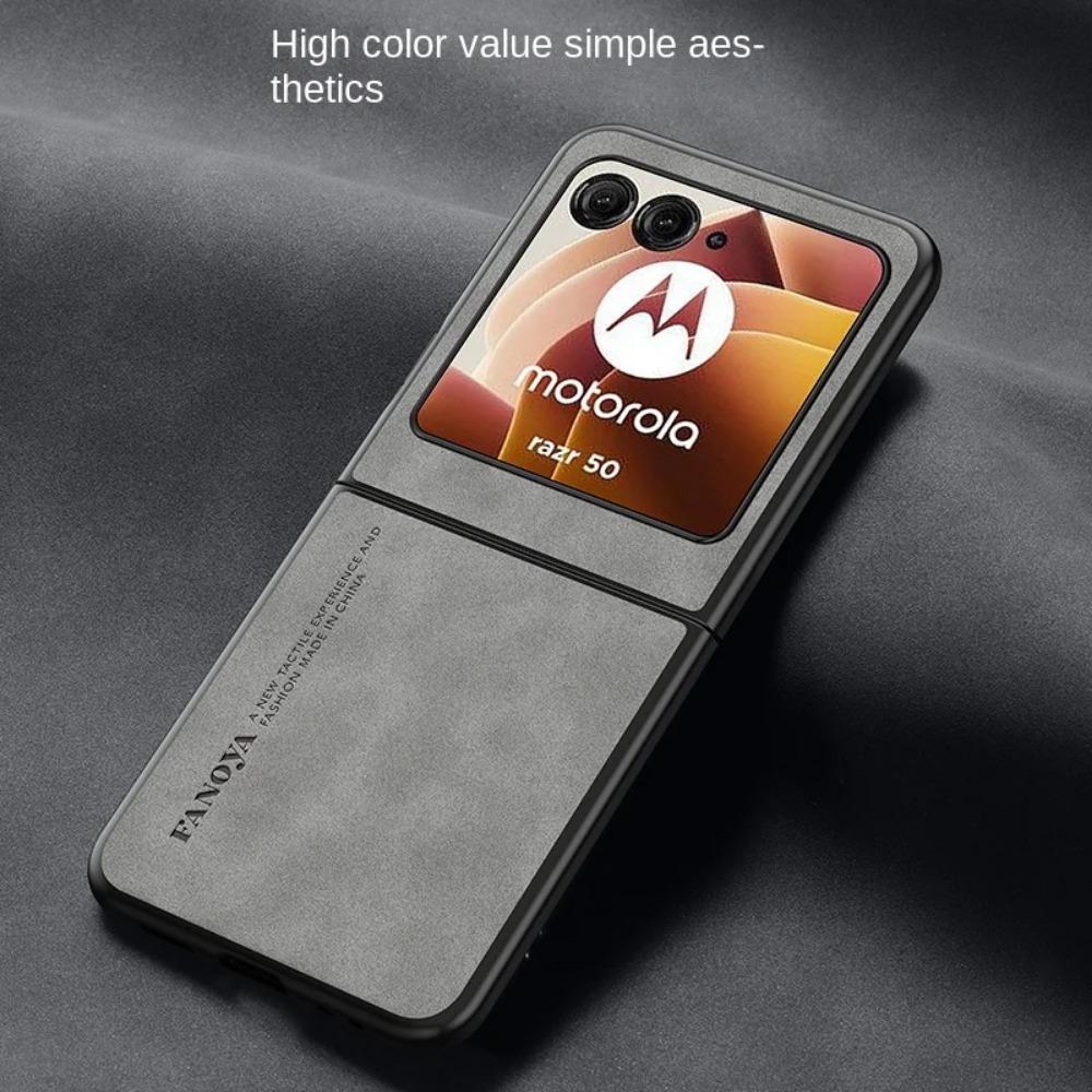ძვირადღირებული Lambskin PU ტყავის ყდა Motorola Razr 50 Ultra Moto Razr50 50 Ultra Razr 40 2023 დარტყმაგამძლე მყარი პლასტიკური ტელეფონის ქეისი
