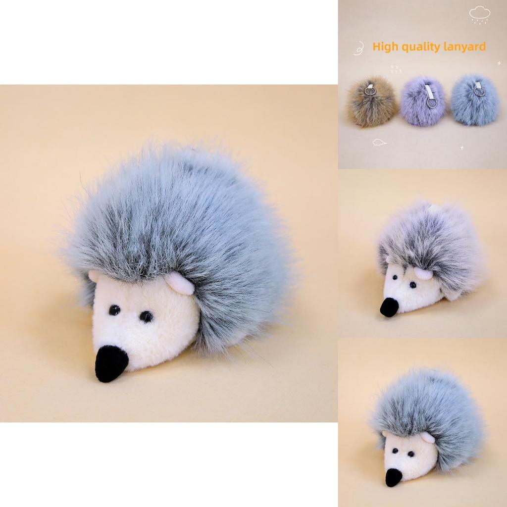 Creative Hedgehog Plush Toy Keychain With Realistic Animal Design For Gift And Decoration