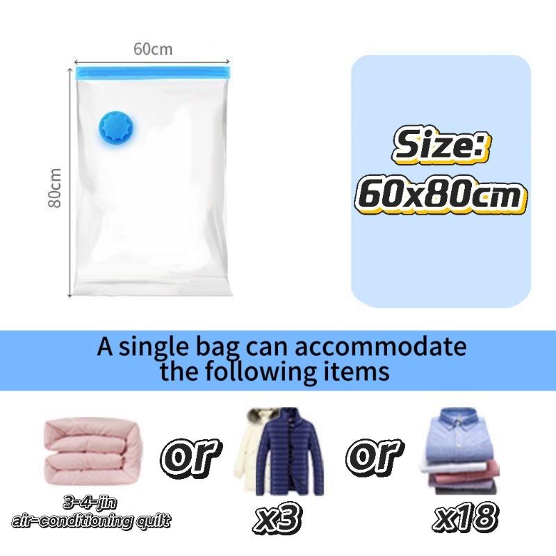 Thickened Vacuum Compression Bag, Transparent Quilt Vacuum Bag, Storage Bag, Household Clothing Storage and Sorting Bag