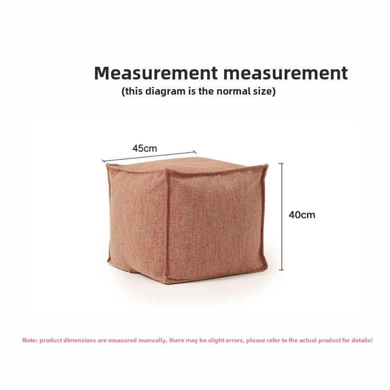 Breathable Linen Sofa Footstool 3D Independent Cushion Rest Nordic Single Seat Bean Bag Sturdy Rectangular Shoe Changing Bench