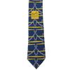 Used HERMES Tie Silk Navy Yellow Overall Handle