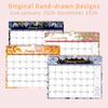 2026 Floral Wall Calendar: Custom Punch-in Memo Ring Calendar for Office
