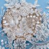 50Yard Bilateral Embroidery Lace Accessories Fabric Wedding Curtain Tablecloth Handmade Diy Material Wedding Stage Fabric