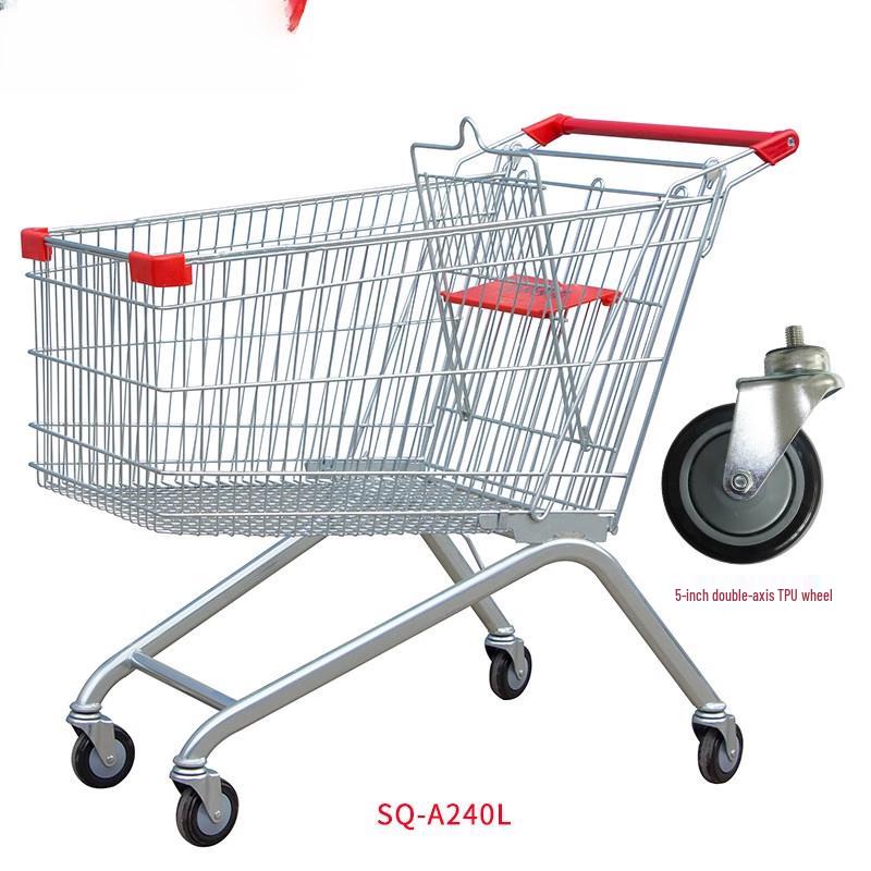 

Jundingying 240L High-End Shopping Cart with 5-inch TPU Wheels