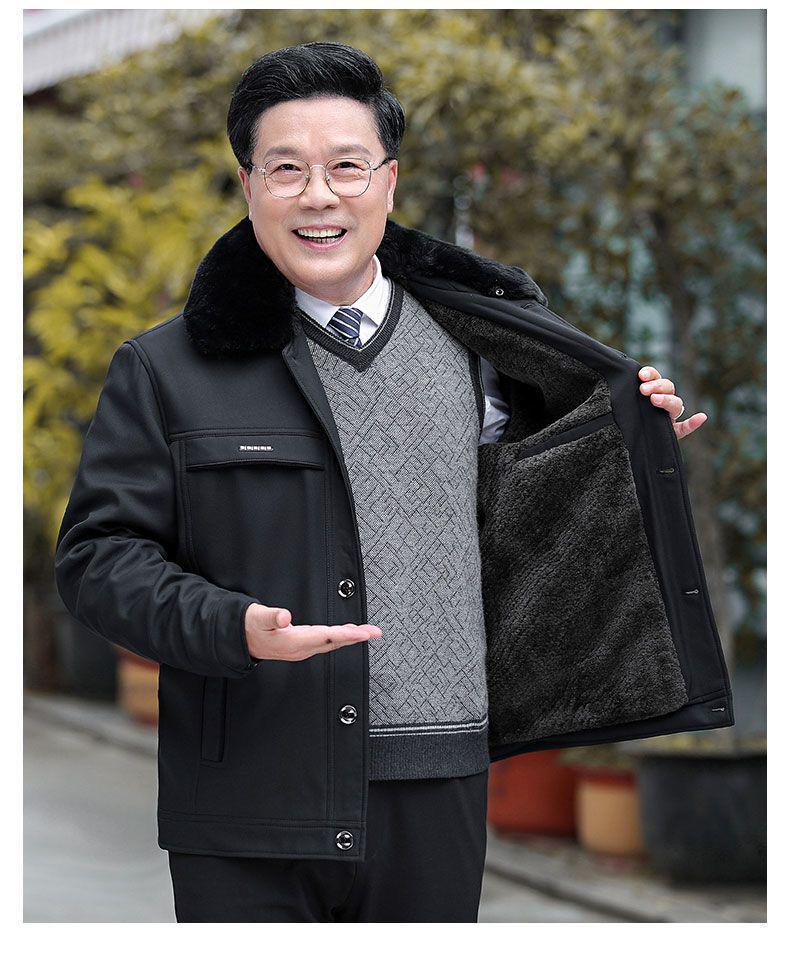 Men's Fleece-Lined Warm Cotton Coat: Thickened, Short Style for Autumn/Winter