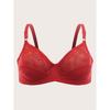Plus Size Underwire Lace Bra Push Up Full Support Women Adjustable Straps