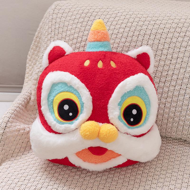 Lion Southern Chinese Sugar Gourd Doll Flower Pillow New Year Gift Toy Plush
