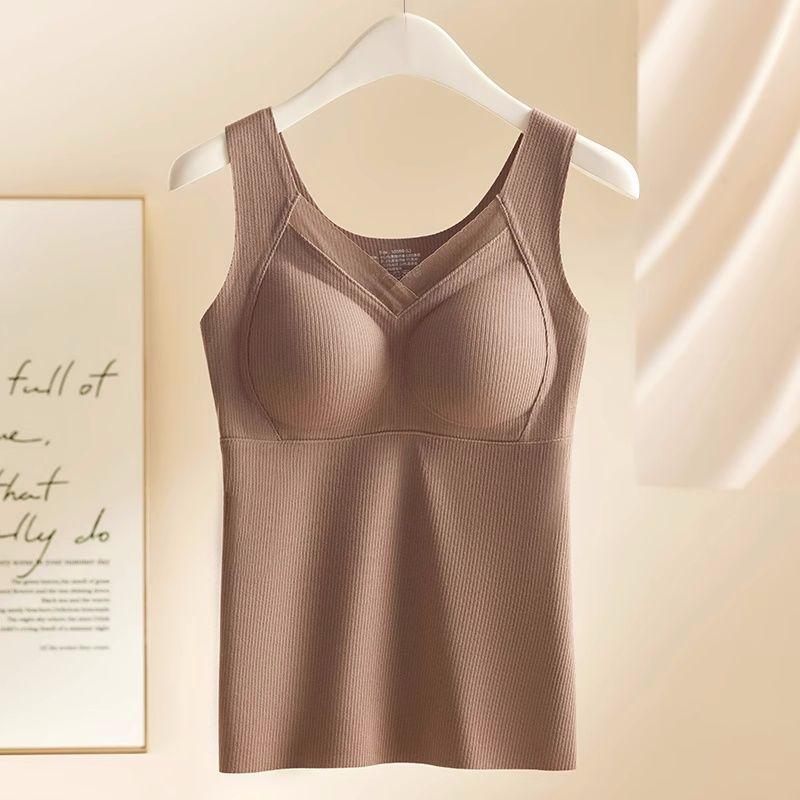 

Женский осенне-зимний терможилет, бесшовный топ-бралетт с фиксированной чашкой L