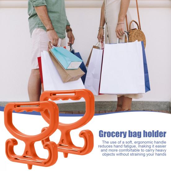 1/2Pcs Grocery Bag Carrier Shopping Bag Handles Ergonomic Design Comfortable Grip Grocery Bag Holder Carry Handles