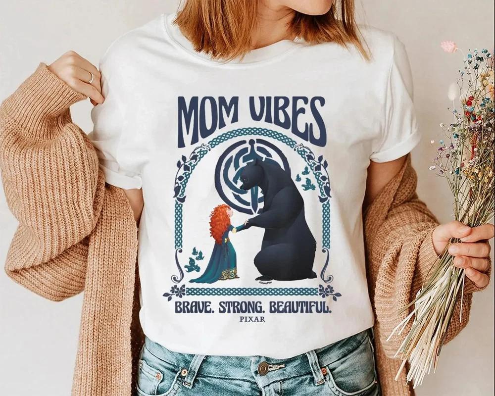 Mom Vibes Merida Queen Elinor Bear Shirt Pixar Brave S