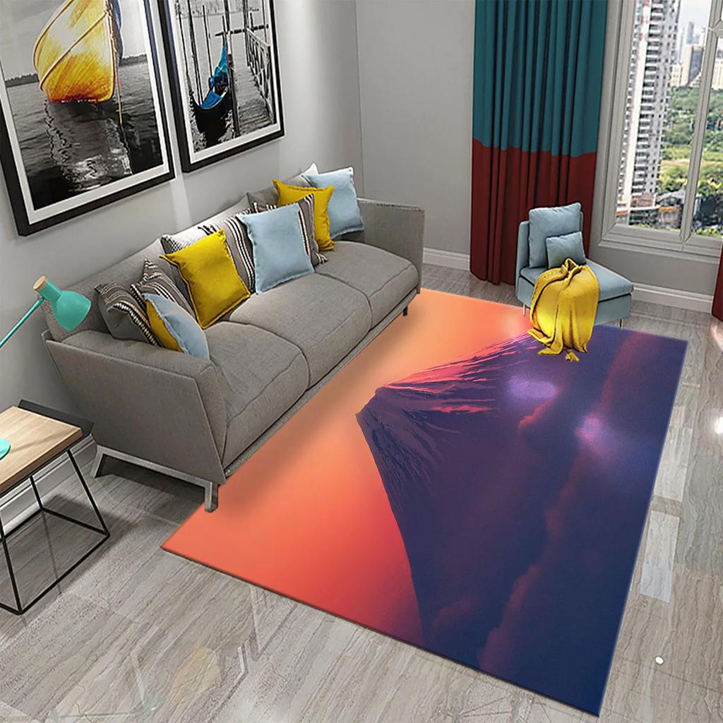 Japan Mount Fuji Carpet for Kitchen Living Room Bathroom Bedroom  Doormat Entrance Non-slip Mat Rug Corridor Home Decor Carpet
