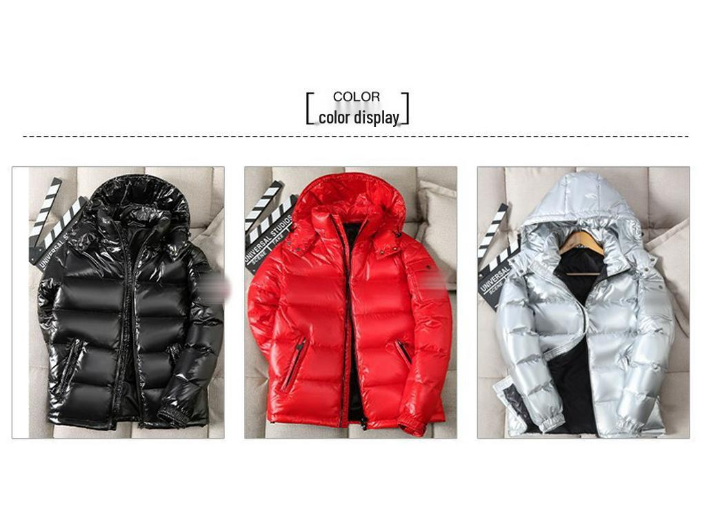 Chaqueta de Plumón Corta con Capucha para Hombre Estilo Coreano Invierno 2025 - Gruesa y de Moda