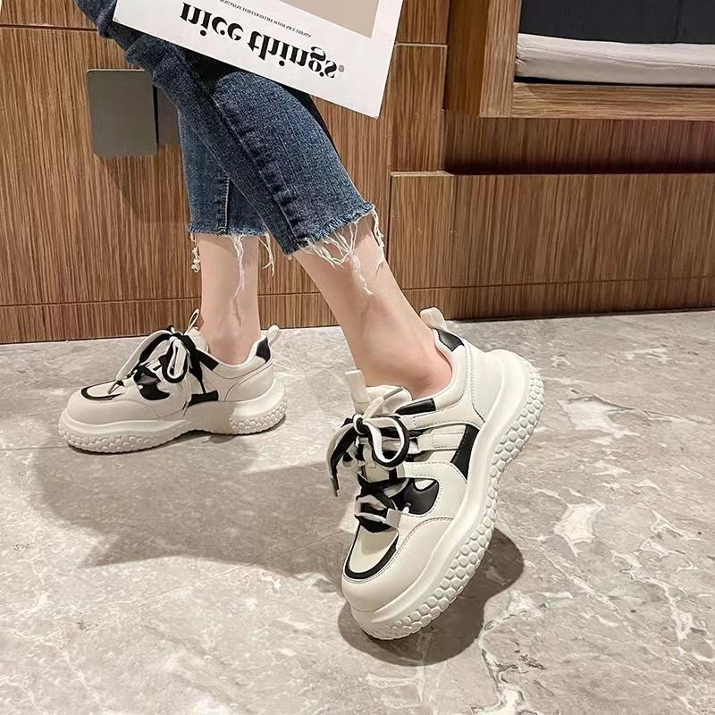 New High Quality Women Flats Sneakers Fashion Thick Sole Casual Ladies Vulcanized Shoes Platform Sneaker for Women