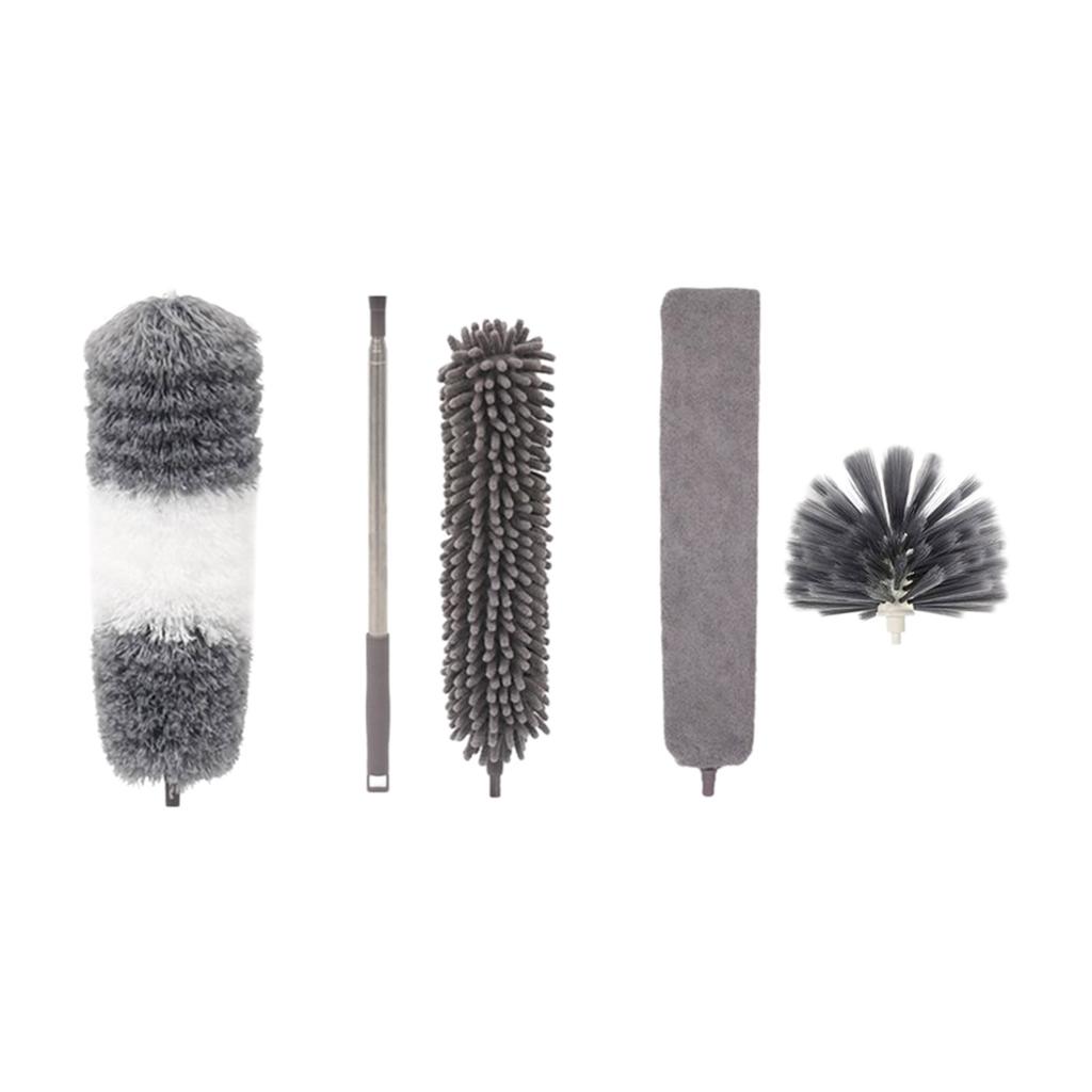 Washable Detachable Ceiling Dust Brush Soft Microfiber Duster Brush Adjustable Length for Ceiling Narrow Corner Cleaning