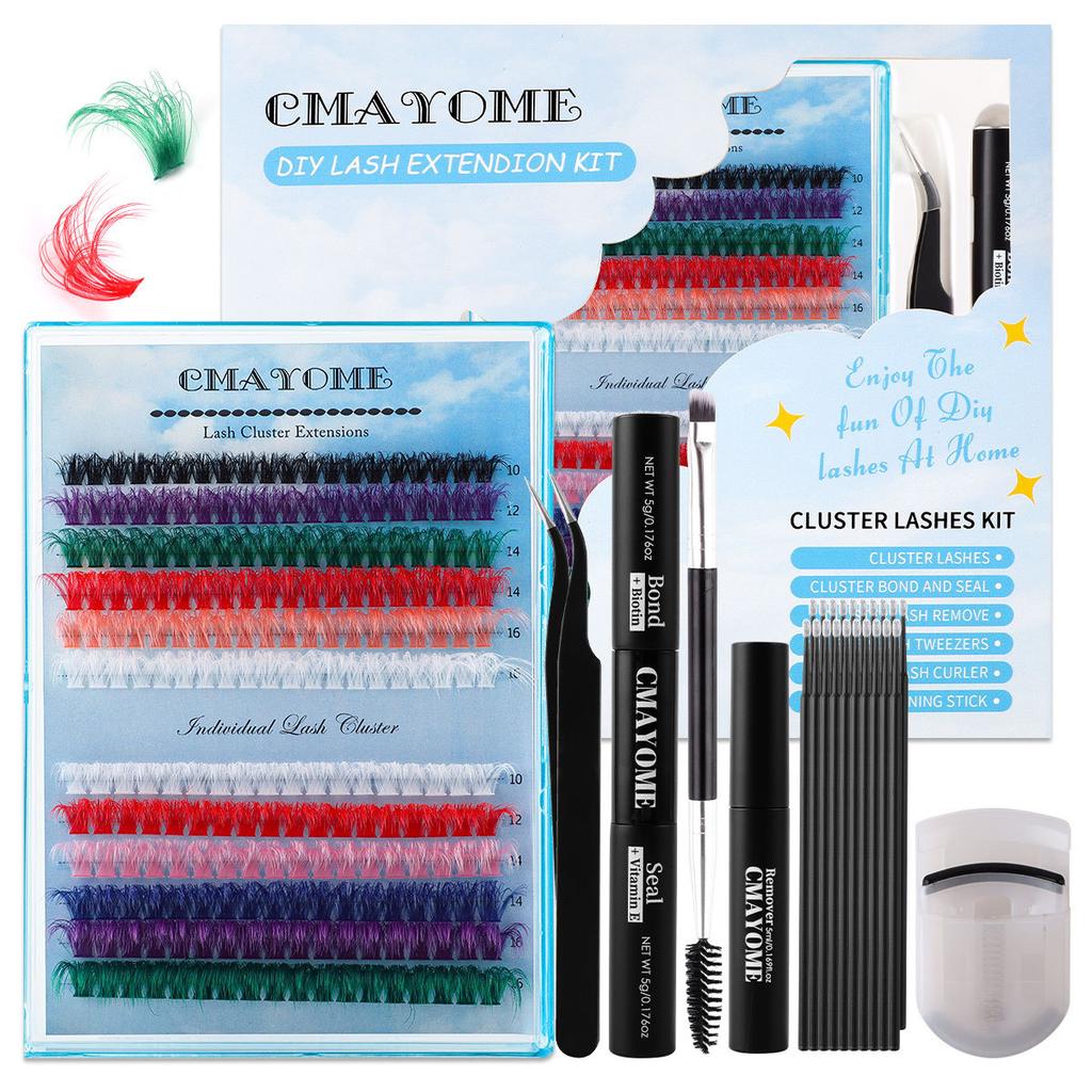 Diy Single Cluster Of Hot Melt False Eyelashes Simulation Natural Thick Self-Grafting Color Eyelashes