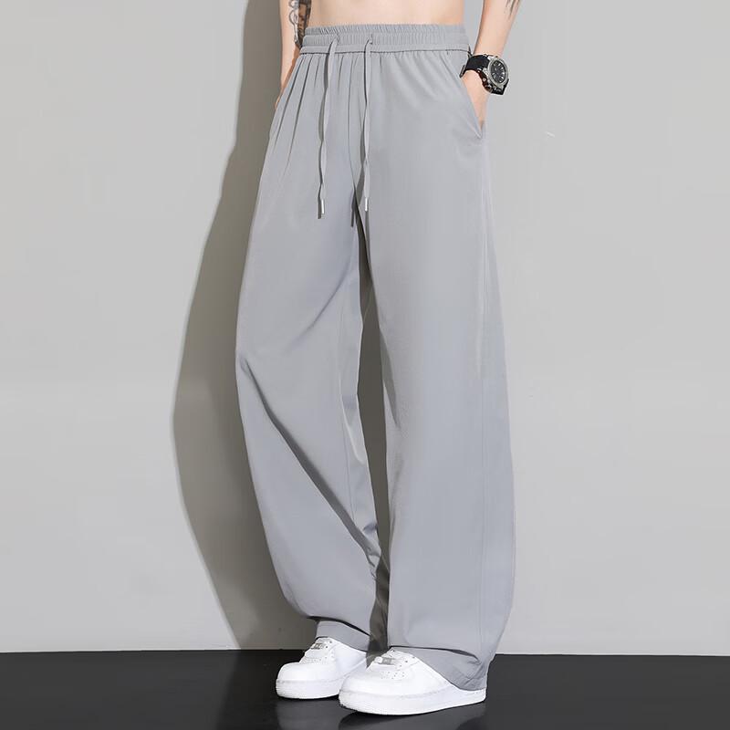 ROMON Men's Ice Silk Quick-Dry Sports Casual Pants