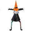 Halloween Tree-Hugging Witch Decoration: Outdoor Hanging Ornament