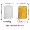 Honeycomb Silicone Candle Mold DIY Cylinder Column Bee Flower Designs Candles Gypsum Nature Themed Home Decor