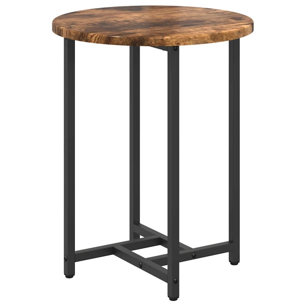 Side Table Set 2 pcs Smoked Oak and Black