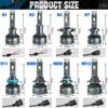 2Pcs H7 H4 Led Headlight Bulbs 6000K H1 H3 H8 H11 Led 9005 HB3 9006 HB4 Auto Lamp 9012 Hir2 High Power 140W 60000LM Canbus CSP Chips Headlamp
