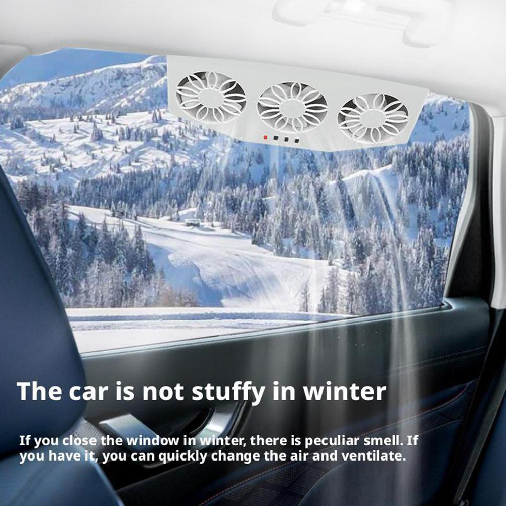 Car Solar Powered Charging Exhaust Fan USB Charging Window Ventilator Air Circulation Cooler Car Inside Summer