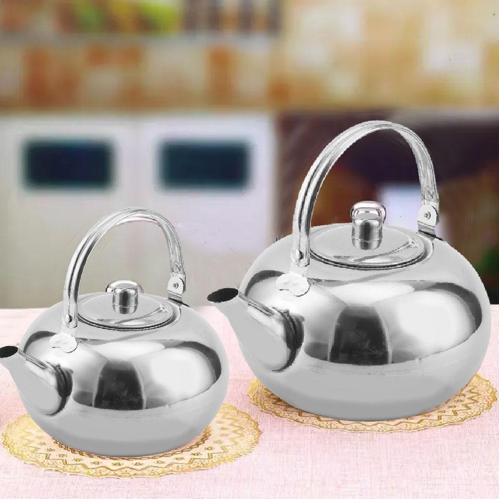 Stainless Steel Water Kettles Teapot With Infuser Filter Coffee Kettle Green Tea Jug Home Office Tea Coffee Kettle