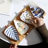 Creative Japanese Leaf Shape Ceramic Multi-grid Dried Fruit Dish Sushi Snack Plate Sauce Dish Set Home Deco