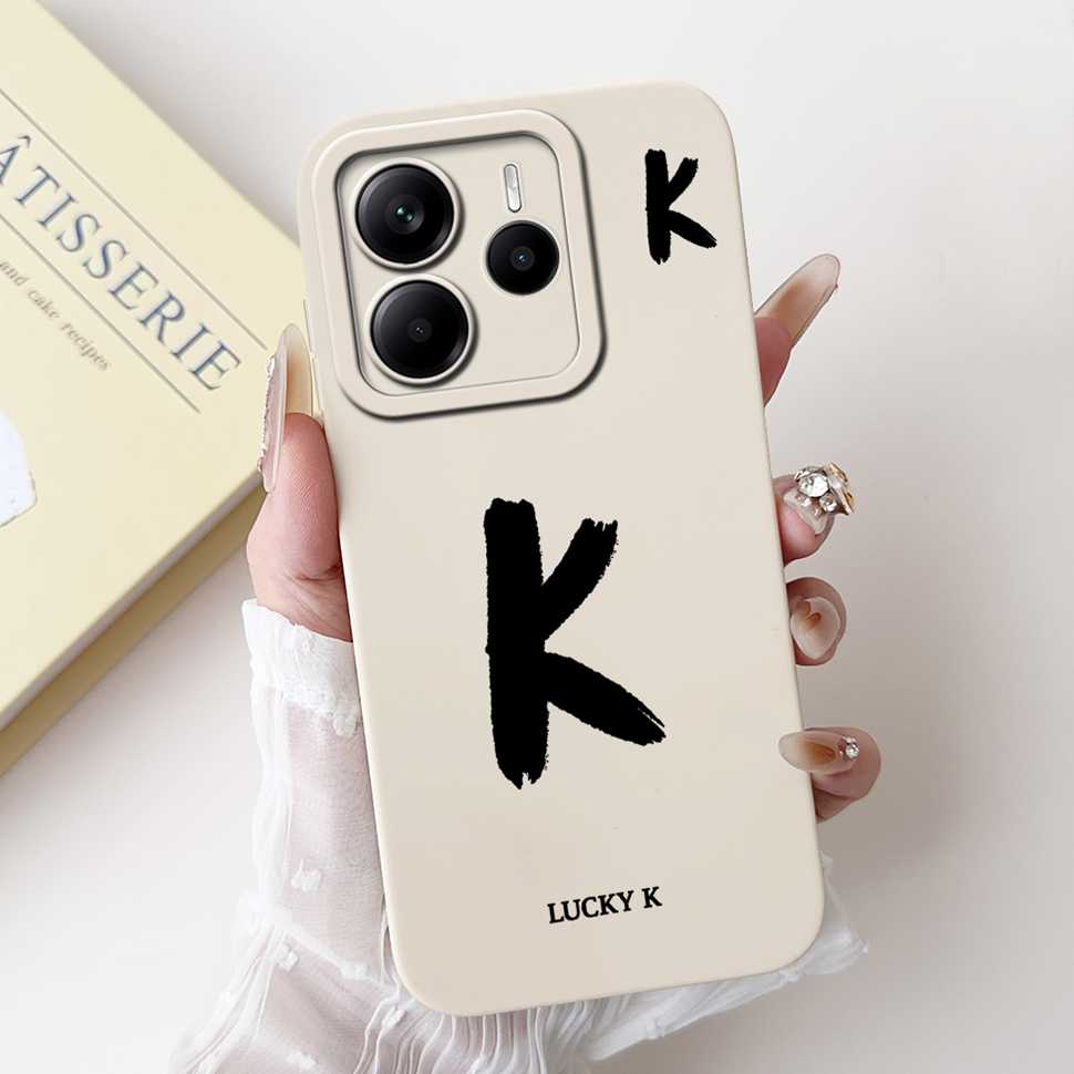 Case For Redmi Note 14 4G 5G Luxury Letters Covers Soft Silicone Phone Case For Xiaomi Redmi Note 14 Note14 5G Back Cover Fundas