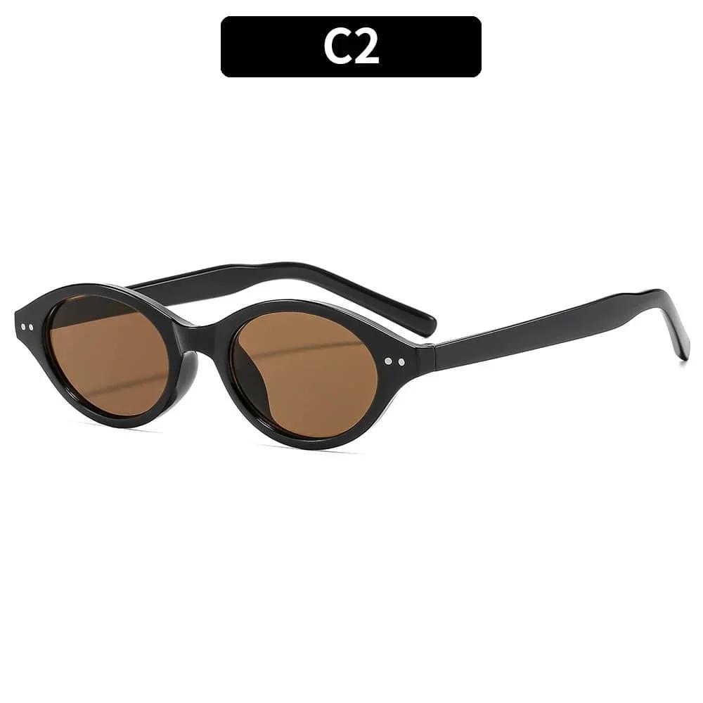 New Small Frame Bookworm Uv Resistant Sunglasses Men'S And Women'S Simple Multi-Color Fashionable Street Photography Sunglasses