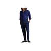 Polo Ralph Lauren Solid Color Long Sleeve Polo Collar Embroidered Single Breasted Shirt Classic Edition Men shirts Navy-Blue 710966292-501